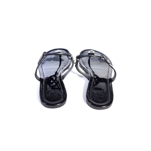 Tory Burch MILLER PATENT SANDAL Black Slip Ons 8.5 - Picture 3 of 6